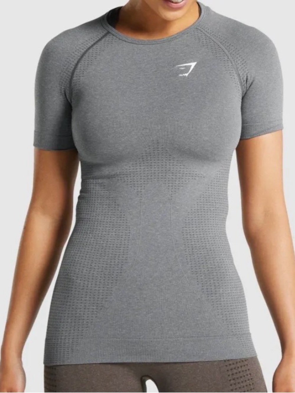 Gymshark Vital Seamless 2.0 T-Shirt - Smokey Grey Marl Women’s Size XS